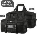 ETRONIK Gym Bags for Men, Extra Large Tactical Duffle Bag Backpack with Shoe Compartment, 3 in 1 Carry on Bag Travel Backpack with Wet Pocket, Weekender Range Bag for Workout Football Gym, Black