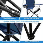 Camping Chair 2 Pack Portable Folding Chair, Supports 300lbs, Lightweight Stable Outdoor Chair for Camping Hiking Fishing Beach Travel Picnic, Compact Collapsible Camping Seat, Midnight Blue