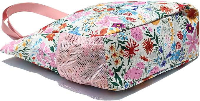 Original Floral Water Resistant Large Tote Bag Shoulder Bag for Gym Beach Travel Daily Bags Upgraded