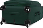 Travelpro Maxlite 5 Softside Expandable Luggage with 4 Spinner Wheels, Lightweight Suitcase, Men and Women, Forest Green, Checked-Medium 25-Inch