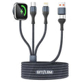 Travel Essentials,3 in 2 USB A/C Cable for Watch Charger/iPhone 17 Charger/IP Cable Designed for iWatch Chargers, Multi Charging Cable Compatible with iPhone 17-11/iWatch 11-1/ultra/se 6FT