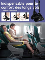 Airplane Foot Hammock Moman Portable Foot Rest for Air Travel Essentials 2 Pack with Upgrade Comfort Leg Hammock Pad Cotton for Long Flight Car Drive Office Under Desk Pie-Resto-Hamaca-Avión-Viaje