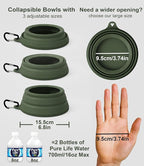 OHMO Spill Proof Collapsible Dog Water Bowl 24oz for Cars, No Splash Portable Bowls for Dog Travel, Dishwasher Safe, Pet Essentials for Road Trips, Cat Travel Accessories