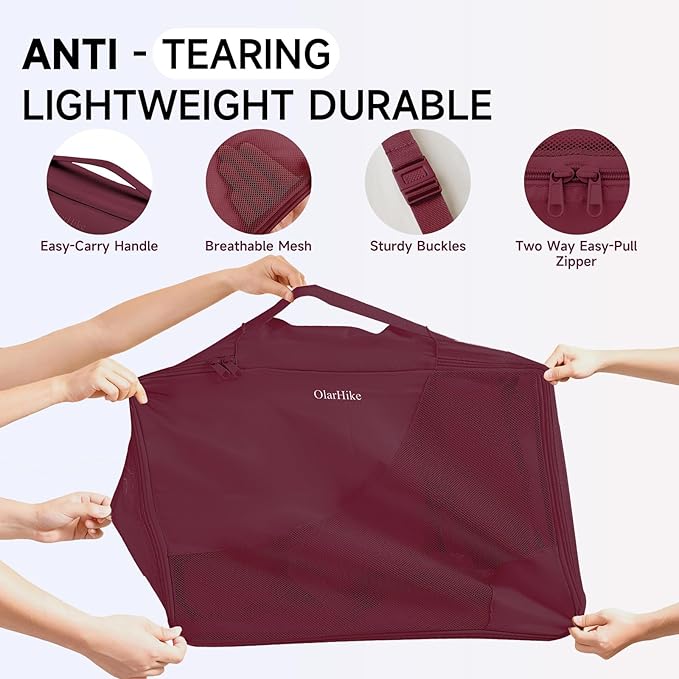 11 Set Packing Cubes for Travel, Gifts for Women Mom,Anti-Tearing Suitcase Organizer,OlarHike Vacation Essentials & Accessories for Cruise Ship