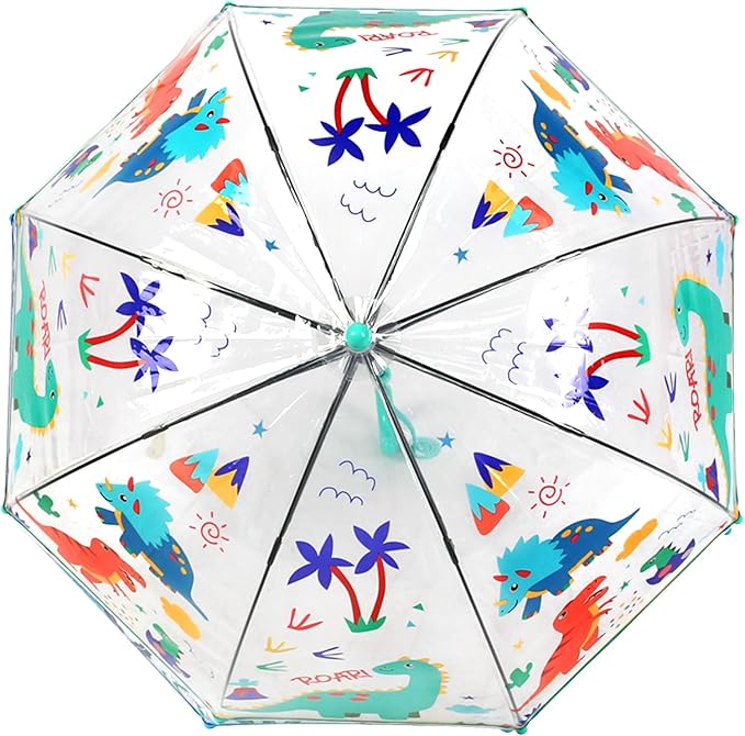 Kids Clear Umbrella for Rain Dome Bubble Umbrellas Windproof for Kids Boys and Girls