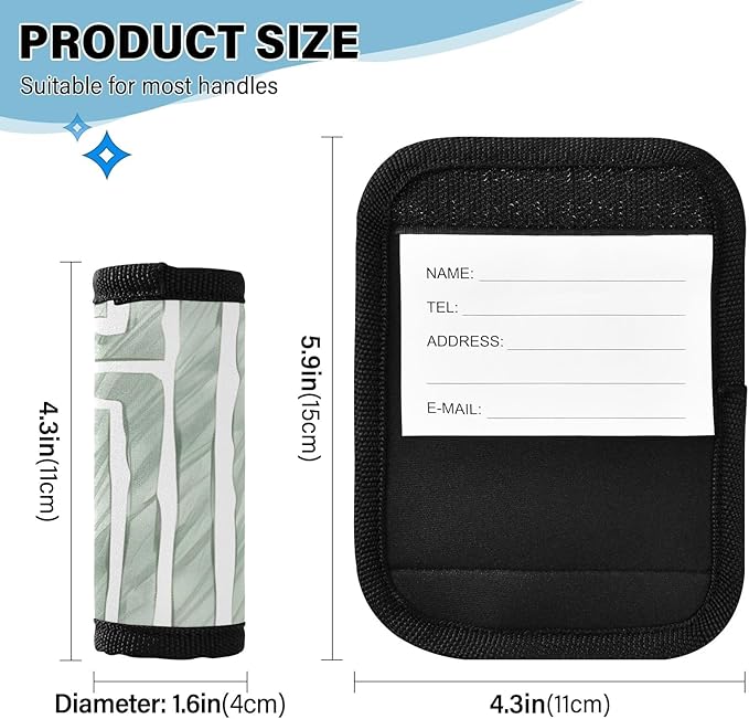 Maze Luggage Handle Wrap for Suitcase Luggage Tags Handle Covers Identifiers Soft Decorations Travel Accessories 2 Pack