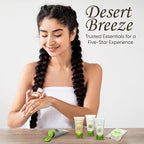 Travel Size Hotel Toiletry Set 300 Count 1 oz Bottles Guest Amenities for Vacation Rentals and Short Term Rentals Paraben Free Green Tea Lemongrass Scent Infused with Aloe and Olive Oil |Desert Breeze