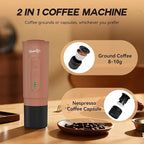 H02 PRO Portable Espresso Maker, Mini Electric Coffee Maker Compatible with Ground Coffee & NS Capsule, Father's Day 20 Bar Travel Espresso Machine with Self-Heating for Camping, RV