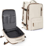 WONHOX Travel Backpack Women, Carry On Backpack for Men, Hiking Laptop Backpack Waterproof Outdoor Sports Rucksack Casual Daypack, Beige Brown