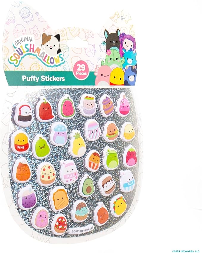 Original Squishmallows Squishy Sticker Book for Kids, Scrapbook, Journaling, Laptop Sticker Pack for Kids Crafts