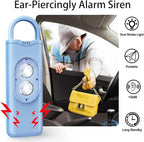 Halo-Siren Alarm, HaloSiren Personal Safety Alarm - Travel Safe Alarm with 130db Loud and LED Strobe Light, Safety Keychain Compatible with Bags, Keys, Backpacks (Purple)