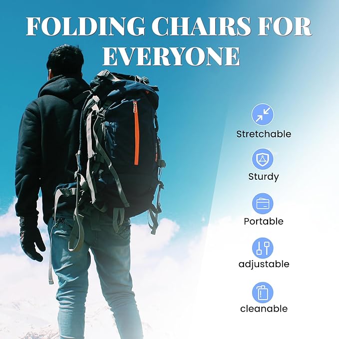 2 Pack Upgraded Collapsible Stools Folding Stool with Cushion,Retractable Folding Stool Max Load Capacity 400lbs, Portable Telescoping Stools for Camping Hiking Outdoor BBQ Fishing-Dark Blue