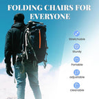2 Pack Upgraded Collapsible Stools Folding Stool with Cushion,Retractable Folding Stool Max Load Capacity 400lbs, Portable Telescoping Stools for Camping Hiking Outdoor BBQ Fishing-Dark Blue