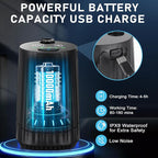 Portable Shower for Camping Essentials: 10000mAh Rechargeable Battery Powered Shower, IPX8 Waterproof Camp Shower Pump, 5-Speed Outdoor Shower with LED Display, Camping Gifts for Men, Dog Bath, Hiking