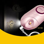 Personal Alarm Siren Emergency Self Defense Security with LED Lights Safety Alarm for Women Kids and Elders (Rose Gold + Black)