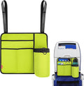 Airplane Seat Back Organizer & Storage, Airplane Tray Table Cover for Personal Items, Airline Seat Hanging Pockets Media Pouch,Reusable Travel Essentials,Fits Tablets,Cell Phone,Water Bottle (Green)