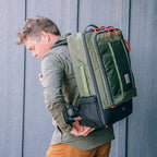 Topo Designs Global Travel Bag – 30L or 40L - Carry-On Compliant Most Airlines, Durable Travel Duffel Bag, Clam Shell Main Pocket, Laptop Sleeve, Backpack, Luggage (40L / Woodland/Forest)