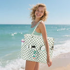 Bluboon Waterproof Beach Tote Pool Bags for Women Ladies Extra Large Carry On Bag With Wet Compartment for Weekender Travel
