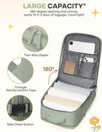 coofay Large Travel Backpack For Women Men Airline Approved Carry On Backpack Flight Approved Waterproof Sports Luggage Backpack Casual Daypack Small Hiking Backpacks Grey Green