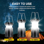 TAIHOM Camping Lantern, 4 Pack Battery Powered Flashlight for Power Outages, Portable Collapsible Hanging Light Essential for Home, Outdoor, Emergency Lamp Survival Kit Gear for Hurricane