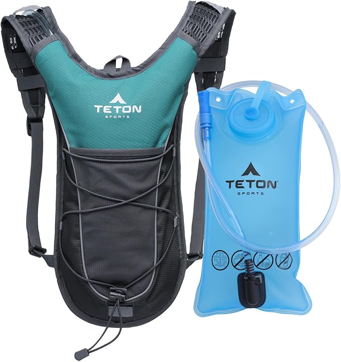 Teton Oasis/Trailrunner Hydration Backpack – Lightweight Water Pack with 2L/3L Bladder for Hiking, Running, Cycling, Biking 18L/22L Sizes – Sewn-in Rain Cover – Fits Men and Women