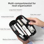 RIGHT AWAY Travel Tech Pouch，Waterproof Cord Case，Electronics Organizer Travel Case，Cable Organizer Storage Bag For Phone, Charger, Accessories（Gray）