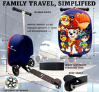 Fast Forward Nickelodeon Paw Patrol 2-in-1 Kids Scooter Suitcase & Ride-On Carry-On Luggage Lightweight Travel Case with Built-in Kick Scooter