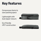 Amazon Essentials 6-Pack Ultralight Compression Packing Cubes, rPET Construction, Space-Saving Organizer with Zippers, Grey