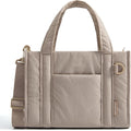 BAGSMART Boxy Tote Bag for Women, Crossbody Bag with Zipper, Crush Bow Purses for Travel Work College