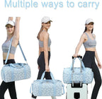BLUBOON Duffle Bag Girls Kids Cute Gym Bag with Shoes Compartment & Wet Separation Waterproof Sports Overnight Travel Bag