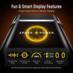 AOHI 210W PD3.1 PPS Power Bank 10000mAh, Dual 140W USB-C Ports Fast Charging Portable Charger with Smart Display, The Future Starship 37Wh Battery Pack for MacBook Pro/Air, iPad, iPhone 17,Galaxy,Gray