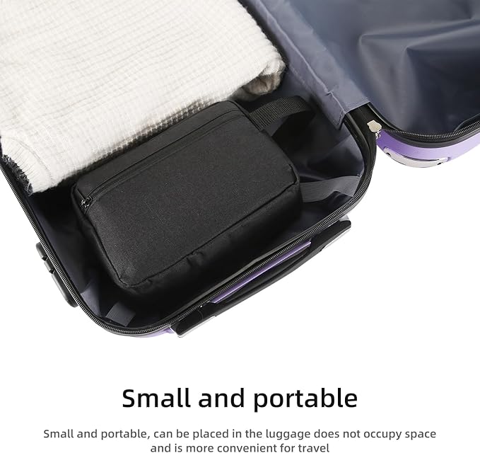 Icramsy Travel Toiletry bag Toiletry bag for women men Hanging Cosmetic bag Travel accessories for Women Men (Black)