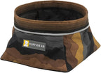 Ruffwear, Quencher Collapsible Dog Bowl, Packable Food & Water Bowl with Waterproof Lining, Water-Resistant Shell, & Reflective Trim, Lightweight, 4.2 Cups (1 L), Moonlight Mountains, Medium