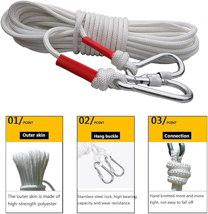 Portable Travel Clothesline - 32-ft Adjustable Clothes Drying Rope for Indoor Outdoor Laundry, Perfect Windproof Hanger for Camping, Travel & Home Use