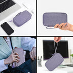 Electronic Organizer Travel Cable Accessories Bag, Electronic Organizer Case, Electronic Accessories Organizer Bag for Power Bank, Charging Cords, Chargers, Mouse, USB Cable, Earphones (Purple)