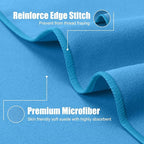 Quick Dry Travel Towel, 3 Sizes 1 Pack Camping Microfiber Towel, Lightweight Fast Drying Towels Set 60"x30", 30"x15", 15"x15" w/Bag for Gym, Beach, Hiking, Swimming, Light Blue