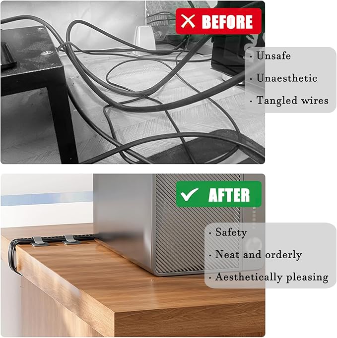 80PCS Hook and Loop Cable Straps, Cable Management Under Desk, Adhesive Cable Ties, Reusable Wire Organizers for Cords, Cords Management, Computer Accessories for Desk, Home Office Essentials, White
