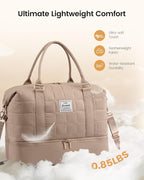 LOVEVOOK Travel Duffel Bag - Versatile Weekender Bag for Women, Puffer Carry On & Overnight Bag for Short Trips, Pink