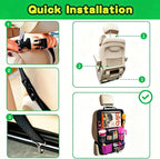 Car Organizer Kick Mats Back Seat Protector, Car Back Seat Organizer with Tablet Holder Pocket for Kids, Travel Accessories with 10 Storage Pockets, 2 Pack