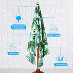 Genovega Oversized Terry Beach Towel 36 x 72 in Soft Extra Large Big Pool Swim Towels for Adult XL Clearance Big Travel Blanket Cruise Vacation Accessories Essentials Lounge Chair Cover Green Leaves