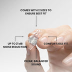 Eargasm High Fidelity Transparent Clear Earplugs for Concerts, Festivals, Musicians, DJs, Night-Life, Motorcycle Hearing Protection - Reusable Ear Plugs for High Fidelity Noise Reduction up to 21 dB