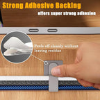 80PCS Hook and Loop Cable Straps, Cable Management Under Desk, Adhesive Cable Ties, Reusable Wire Organizers for Cords, Cords Management, Computer Accessories for Desk, Home Office Essentials, White
