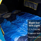4/6 Person Blackout Camping Tent, Easy Setup Waterproof Family Dome Tent for Camping with Rainfly, Portable Double Layer Large Family Tent for Outdoor Camping&Hiking