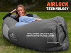 WEKAPO Inflatable Couch Air Lounger Chair - Camping & Beach Accessories, Portable Blow up Sofa for Hiking, Lawn, Indoor/Outdoor Movies & Music Festivals. Lightweight and Easy to Set Up Air Hammock