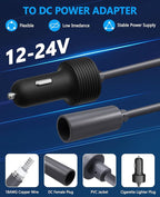 EAGWELL Starlink Mini Car Adapter with Step Up Converter, 12V Power Cable with Cigarette Lighter Plug, 10-24V to 30V 3.5A Conversion Kit for Truck RV Boat