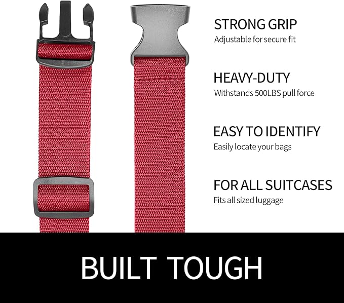 Luggage Straps 2-80Red