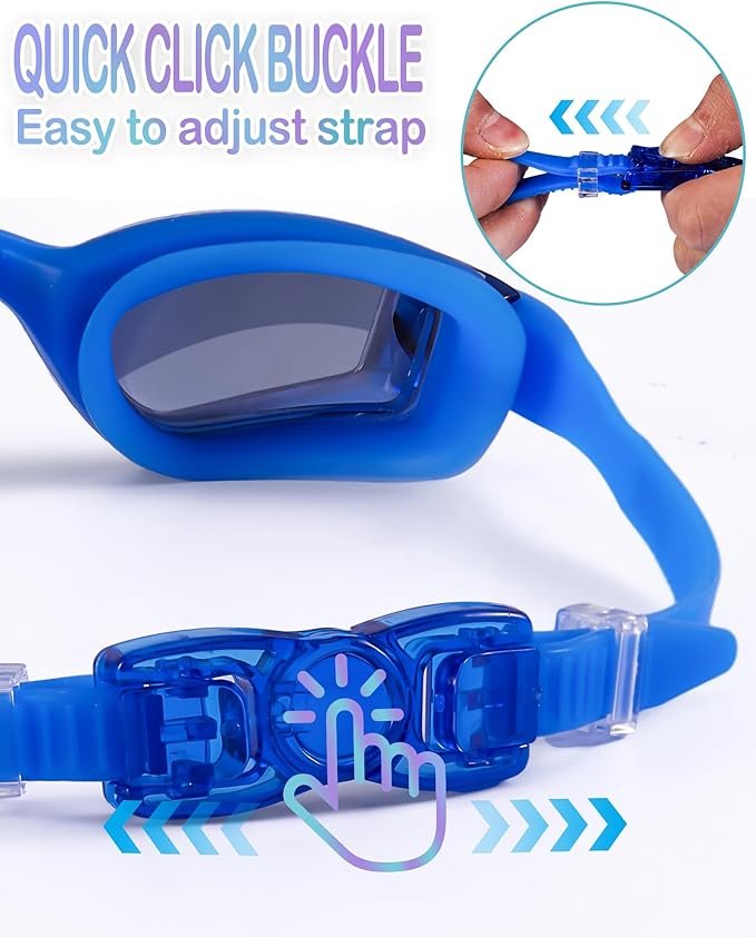 Aegend Swim Goggles for Kids Youth 3-14 Anti-Fog Anti-UV Comfort Fit Goggles for Swimming