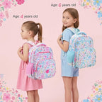 RHCPFOVR Kids Backpack for Girls - Girls Backpack 3-8 Ages Butterfly for Kids 15 Inch School Bookbag for Kindergarten Elementary School Bookbag for Girl 1st 2nd Grade
