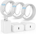 Hzevn 20W USB C Fast Charging for iPhone 17 Air/16/15 Pro Max,3Pack Colorful Mixed Charger Block with Braided Long USB C to C Cables (6/6/10ft) Compatible with iPhone16/15 Pro/15 Plus/iPad Pro