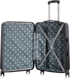Rockland Paris Hardside Luggage with Spinner Wheels, Black, 3-Piece Set (20/24/28)